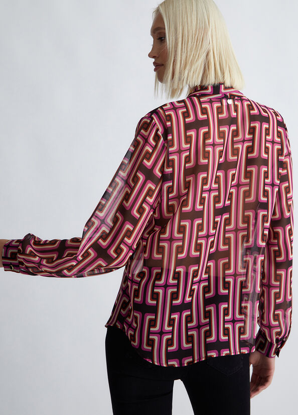 Camicia con stampa geometrica