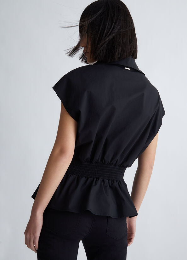 Blusa in popeline di cotone