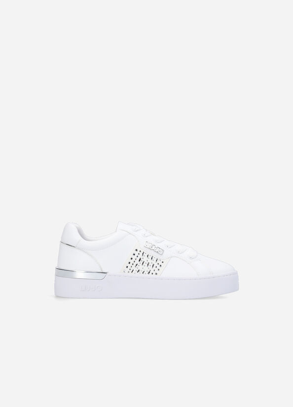Sneakers con applicazioni gioiello