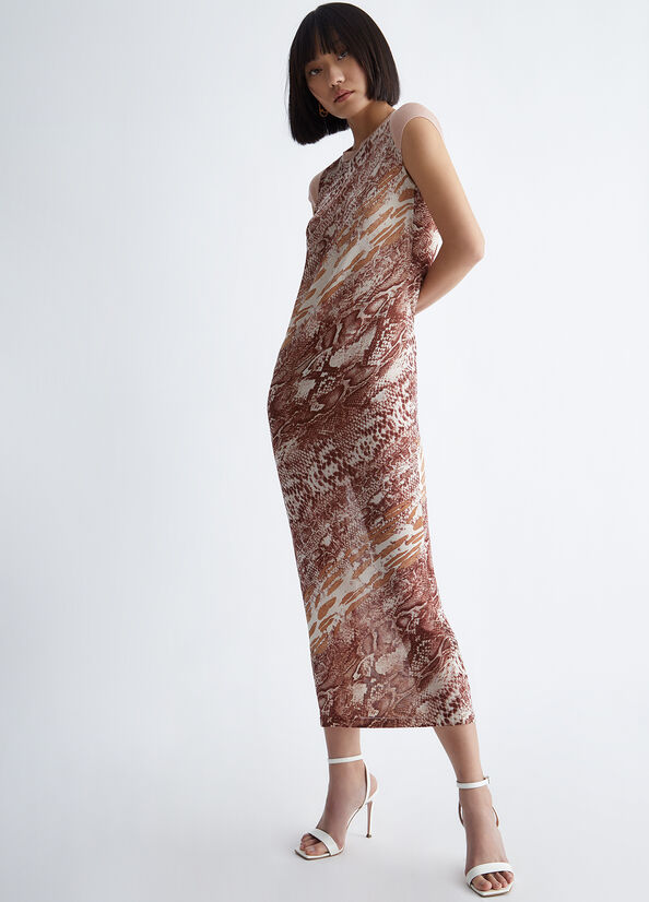 Vestito con stampa pitonata