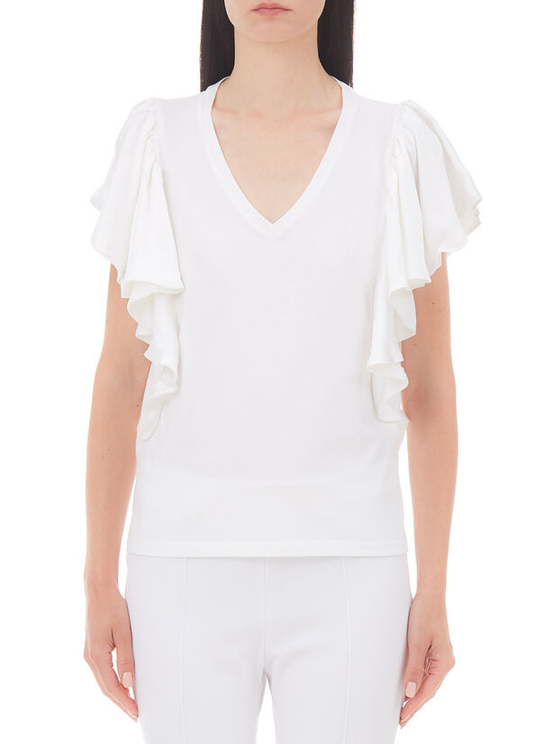 T-shirt con volants