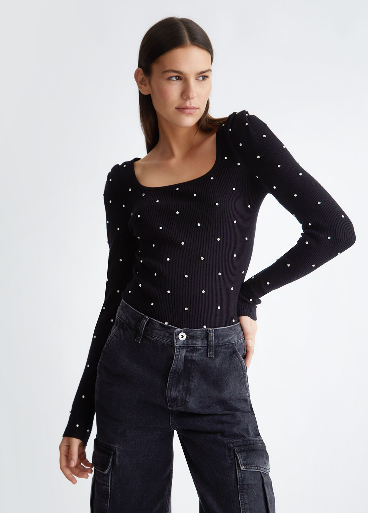 Liu Jo Better jumper with rhinestones