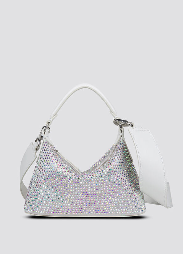 Borsa hobo mini con strass