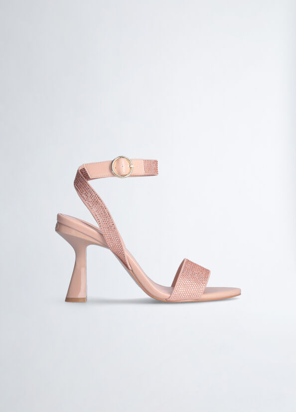 Sandali con tacco e strass