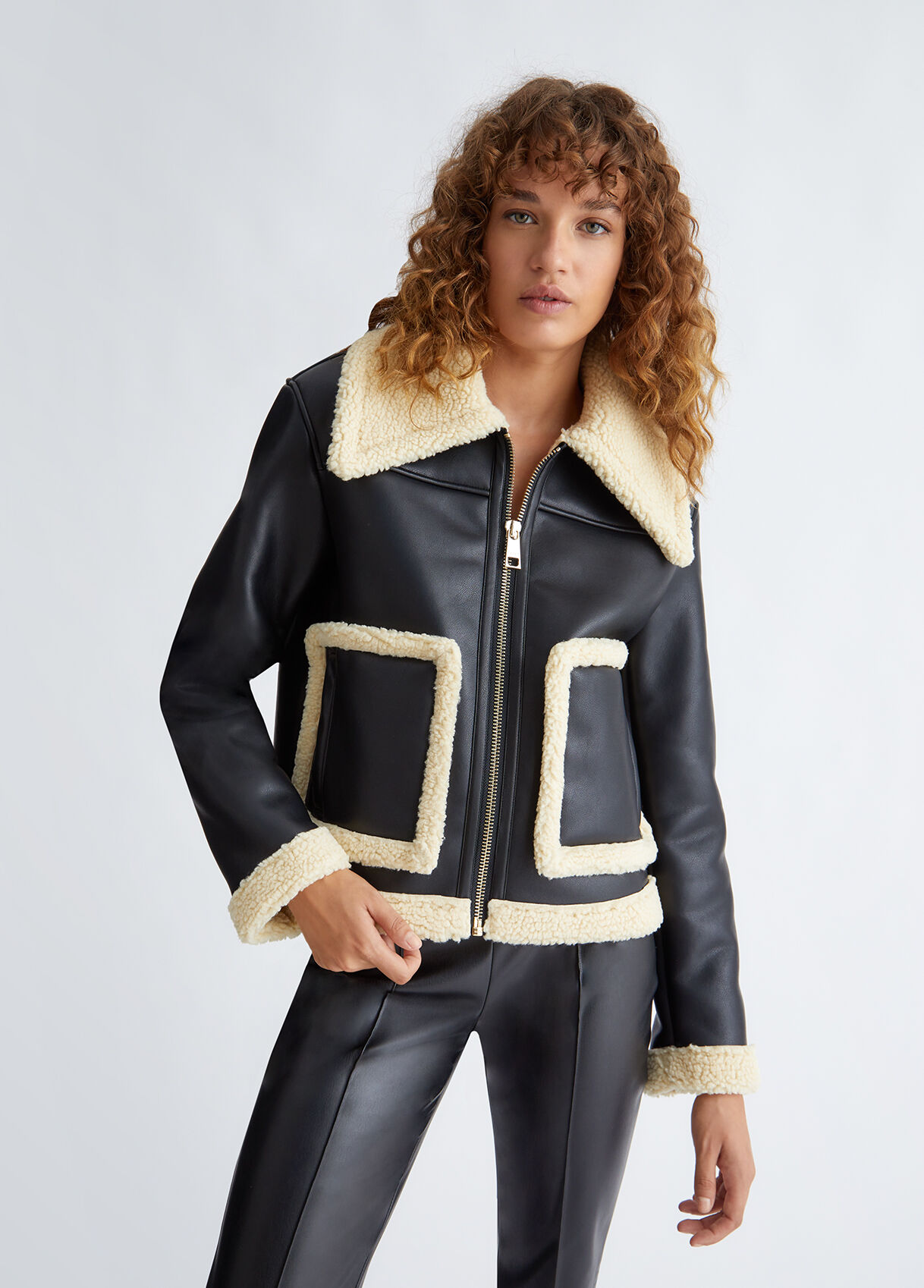 Faux leather jacket