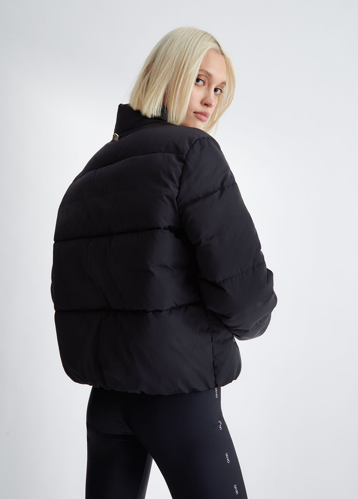 Quilted jacket with scarf