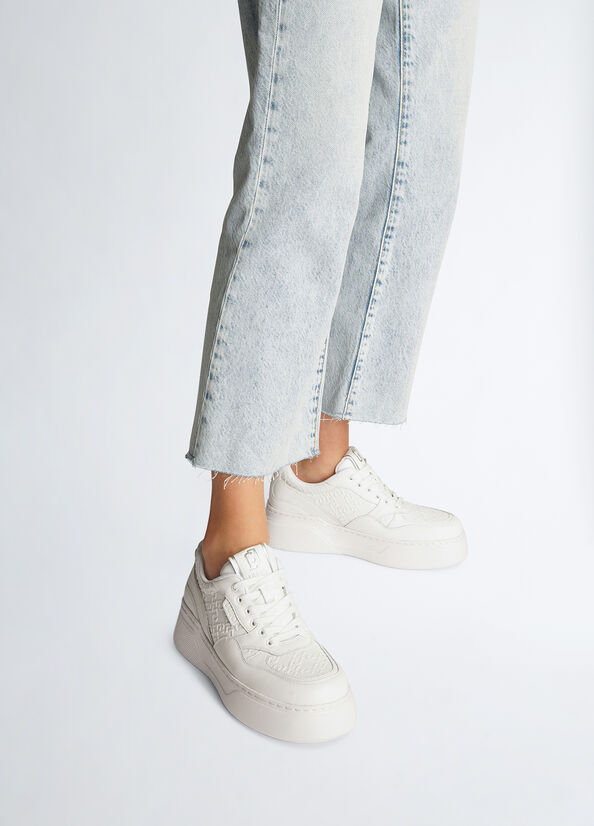 Sneakers bianche in pelle