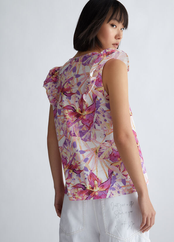 Top floreale ecosostenibile