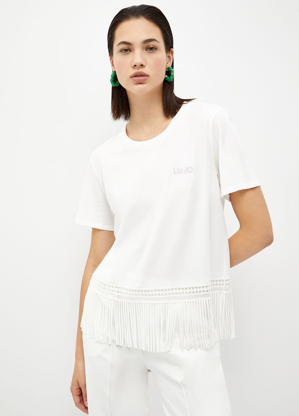 T-shirt con frange