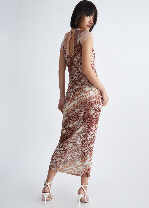 Vestito con stampa pitonata