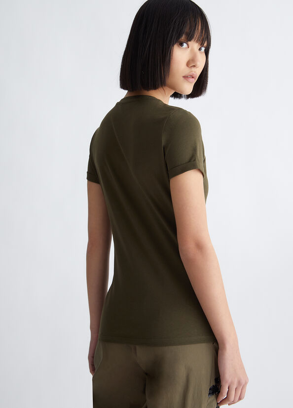 T-shirt in cotone con logo