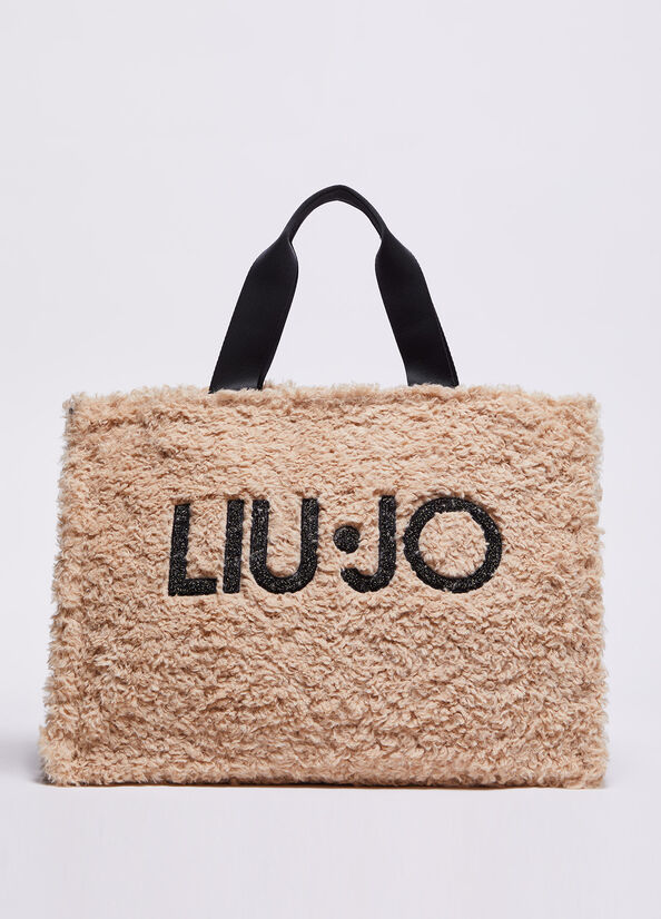 Shopping bag in teddy