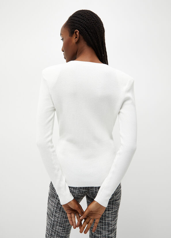 Cardigan bianco ecosostenibile
