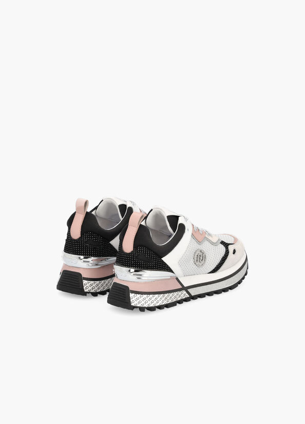 Sneakers platform in suede laminato