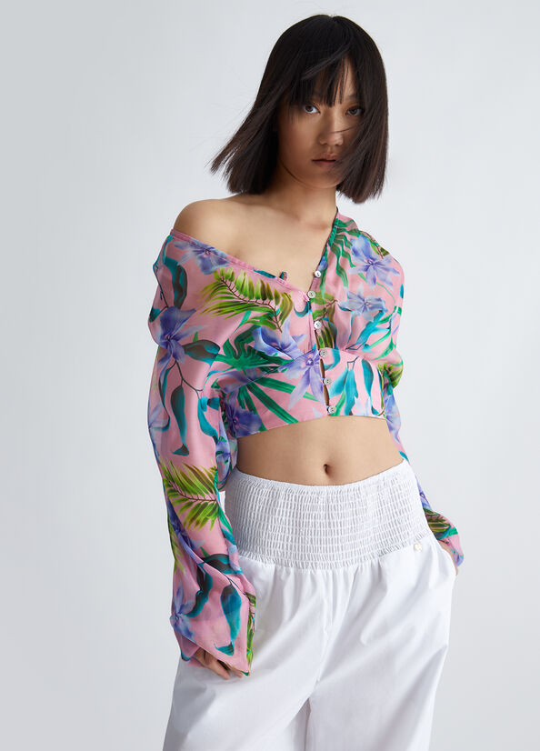 Blusa in misto seta
