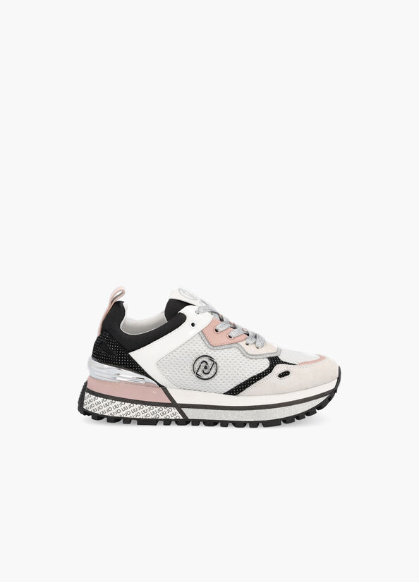 Sneakers platform in suede laminato