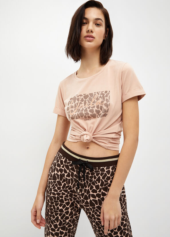 T-shirt con strass
