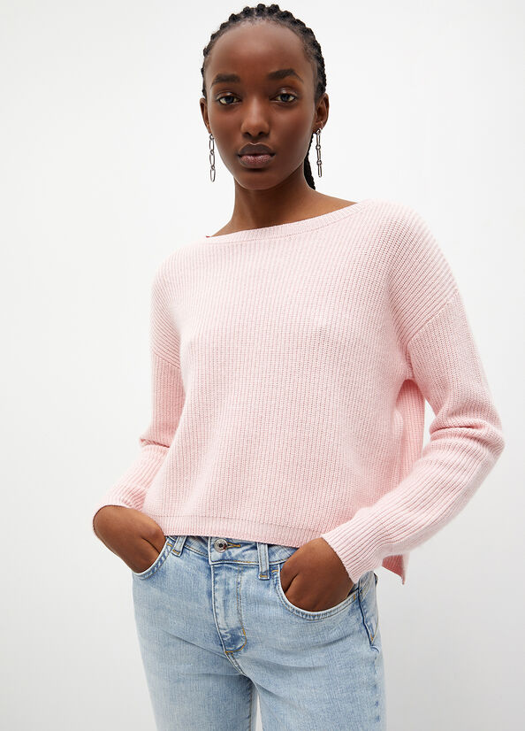 Maglione rosa ecosostenibile