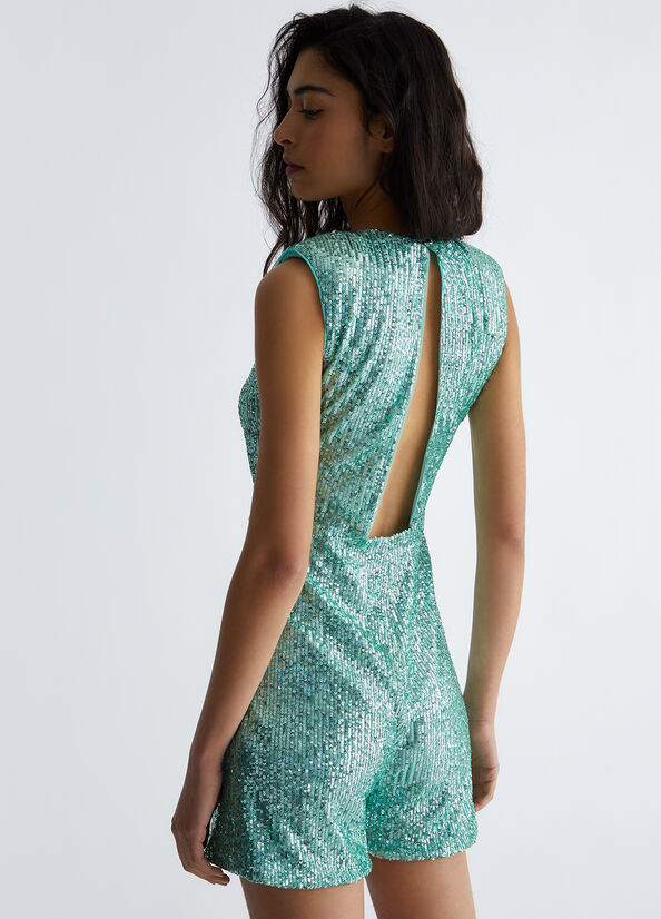 Tuta corta elegante in paillettes