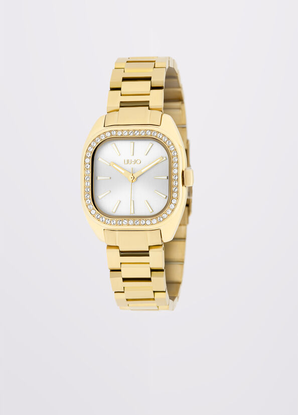 Orologio in acciaio con brill