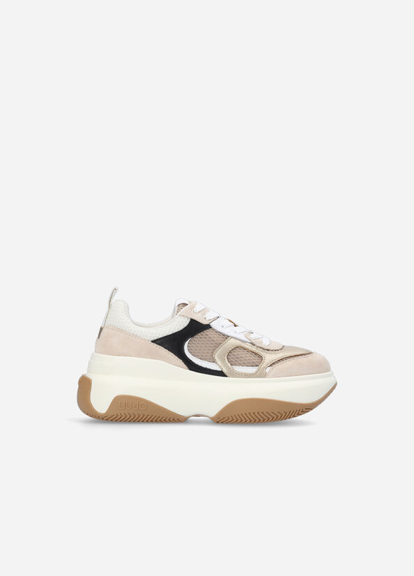 Chunky sneakers in pelle
