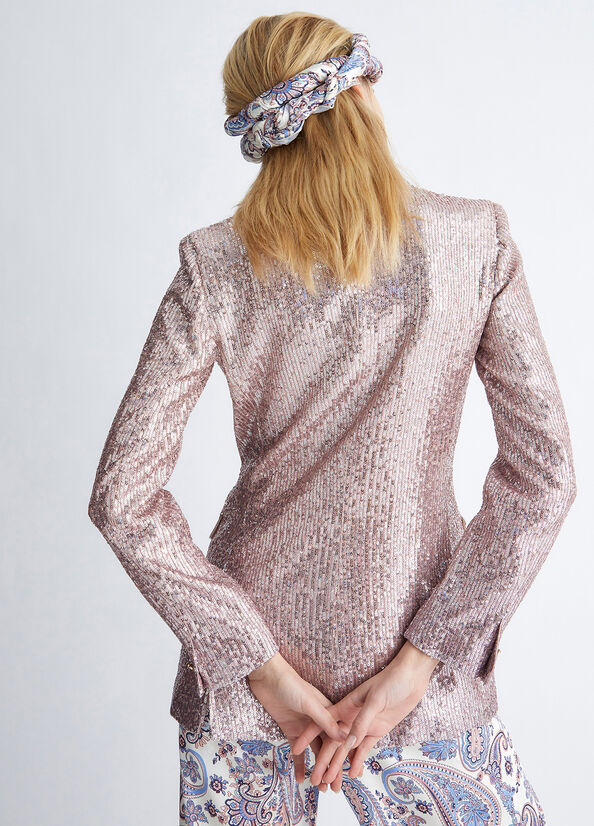 Blazer slim fit in paillettes