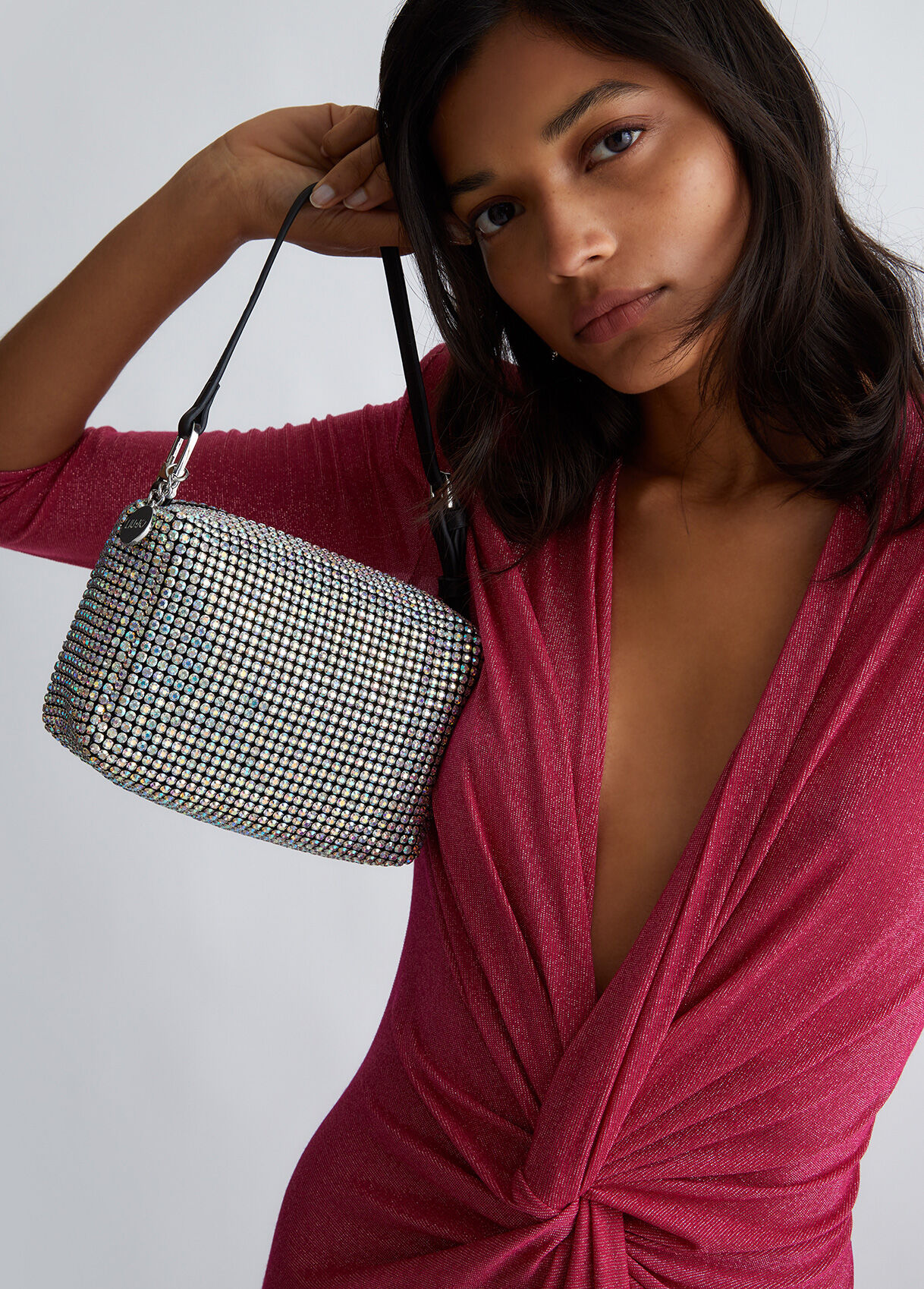Handbag with gemstones