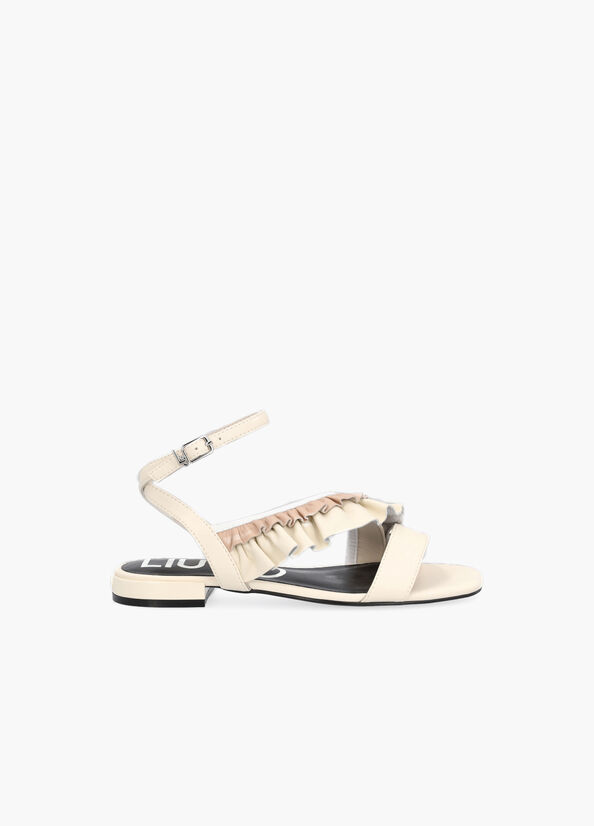 Sandali flat con rouches