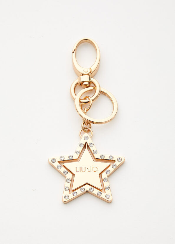 Portachiavi con stella e strass