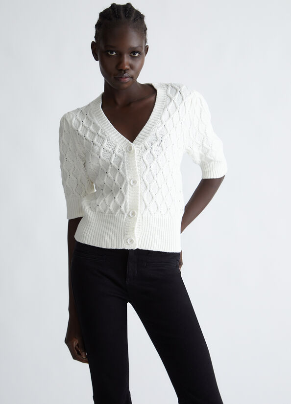 Cardigan con strass