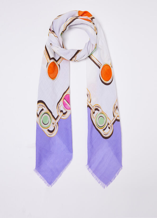 Foulard con stampa bijoux
