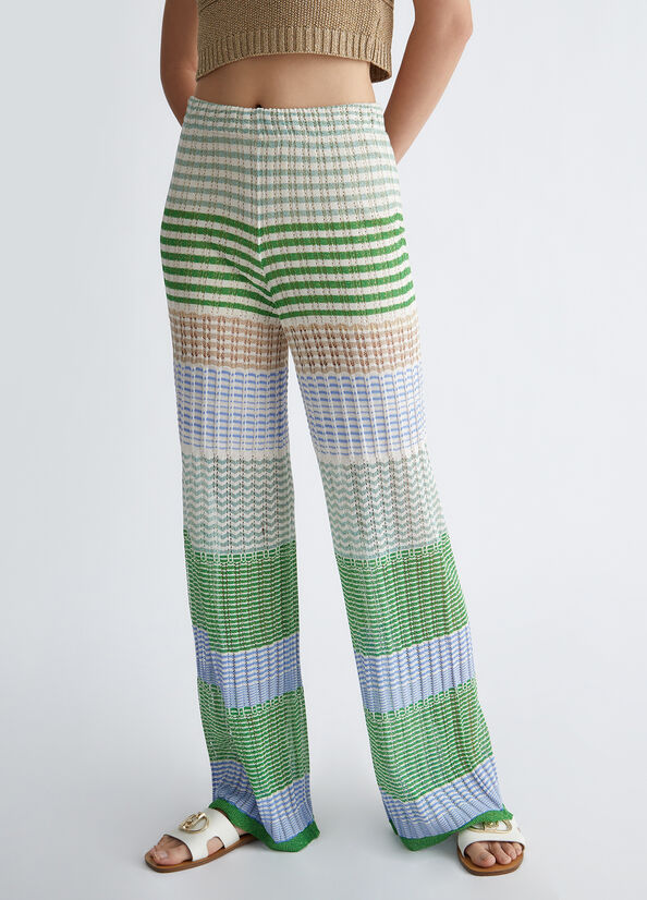 Pantalone a palazzo in maglia