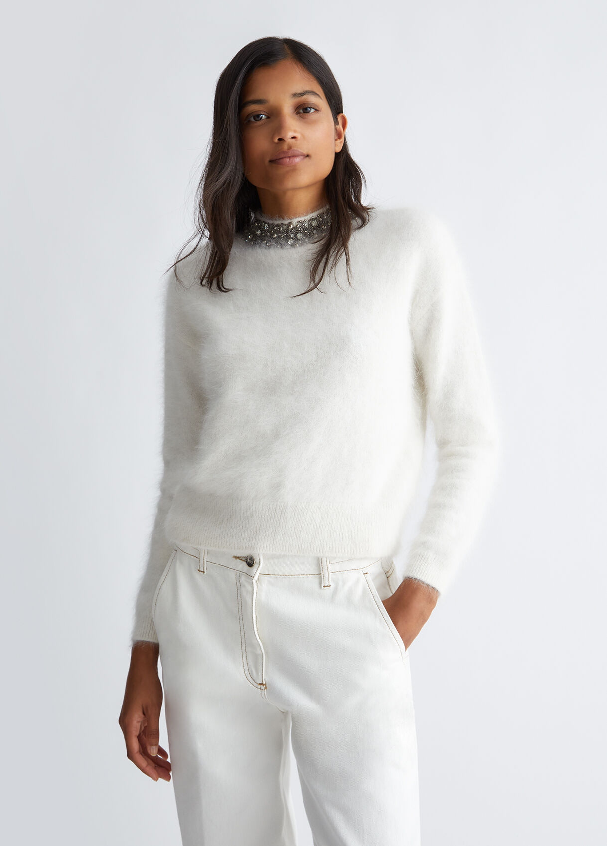 Jumper with gemstones