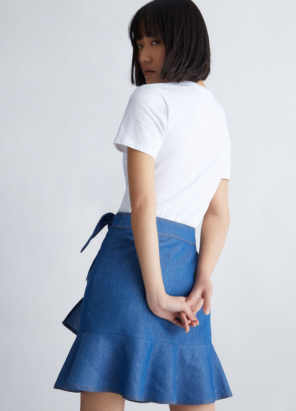 Vestito in jersey e denim