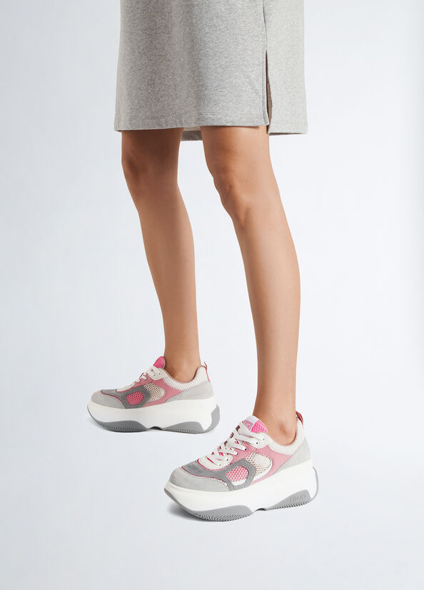 Chunky sneakers in pelle