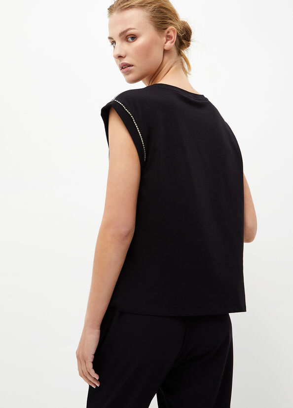 T-shirt con strass