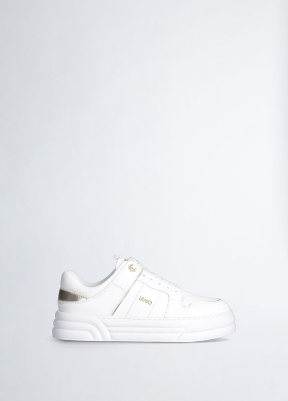 Sneakers platform in pelle