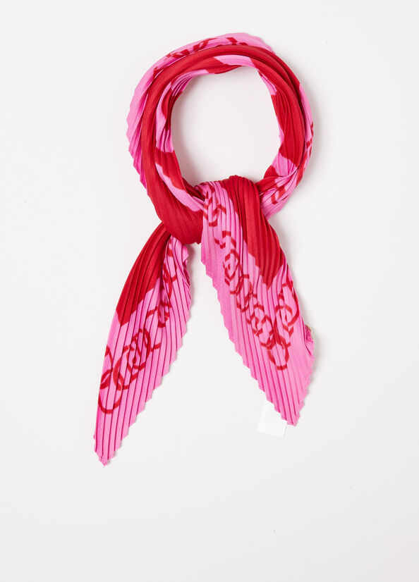 Foulard plissé ecosostenibile con logo