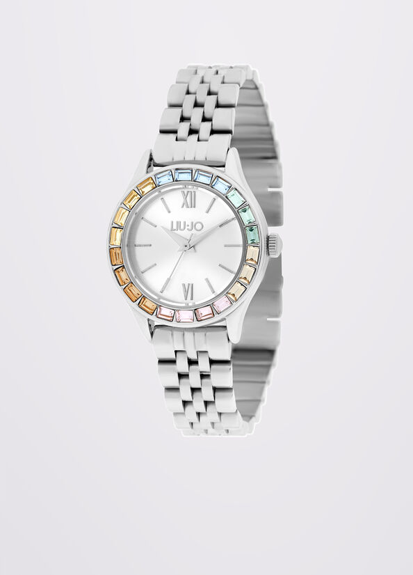 Orologio con pietre multicolor