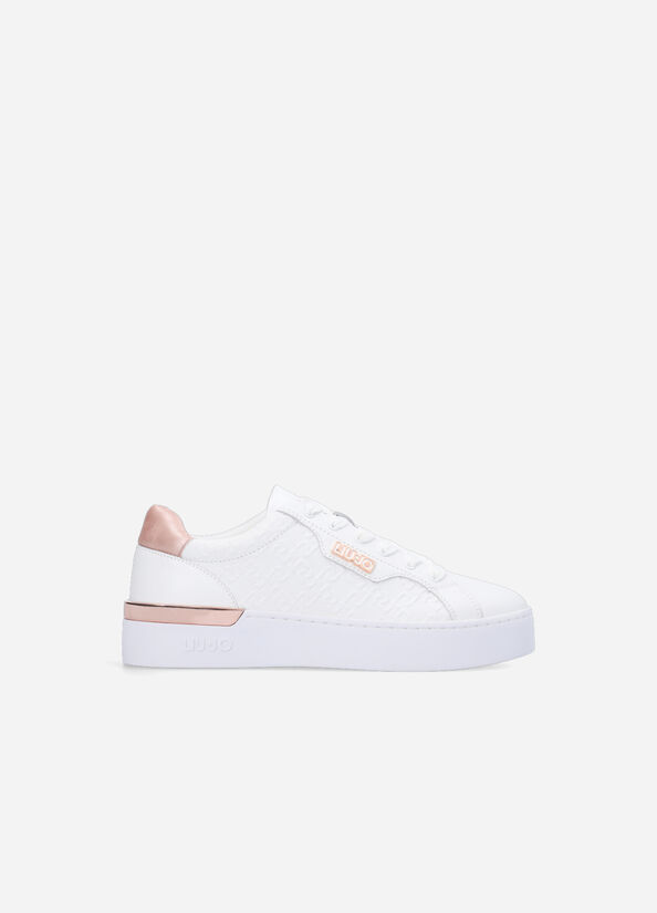Sneakers monogram in pelle