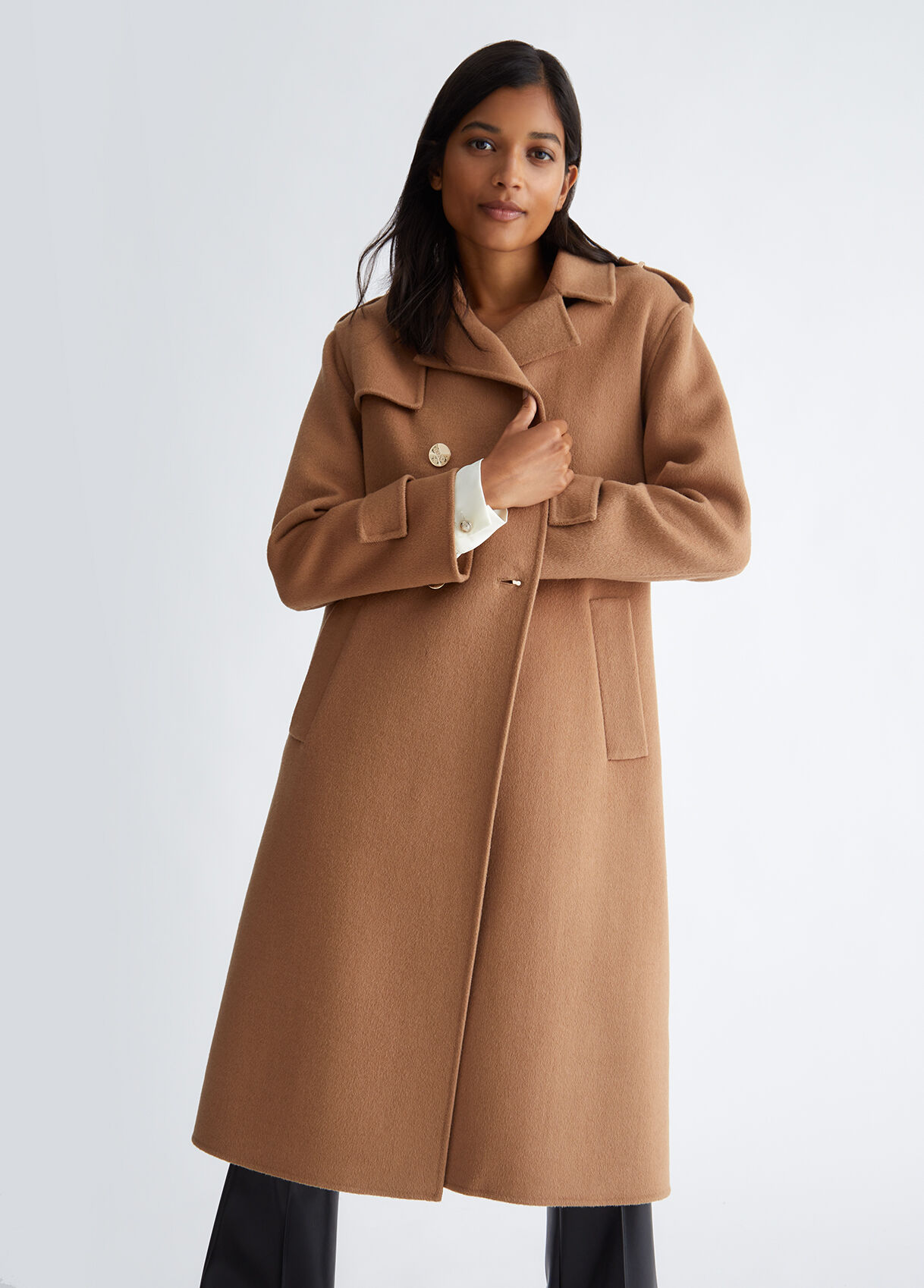 Wool blend trench coat