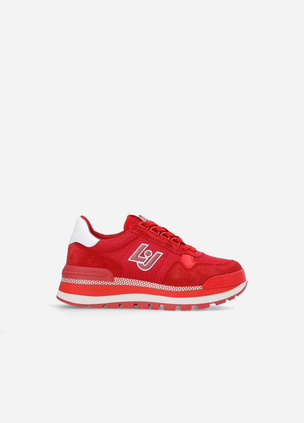 Sneakers in brighty mesh