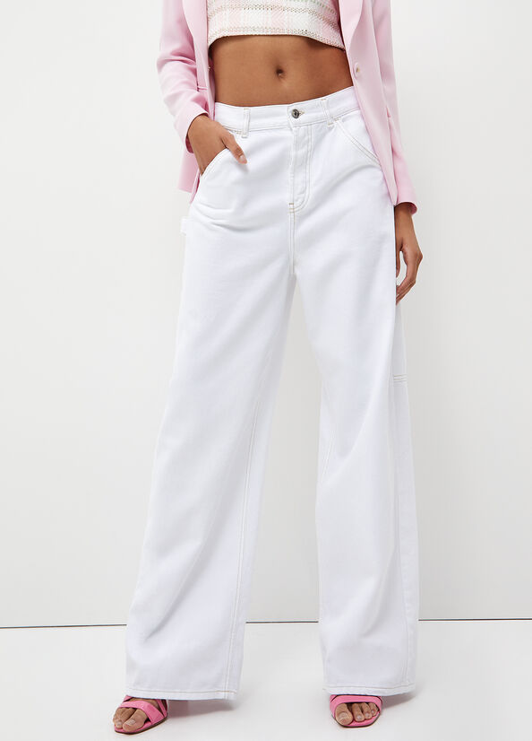 Jeans flare bianco