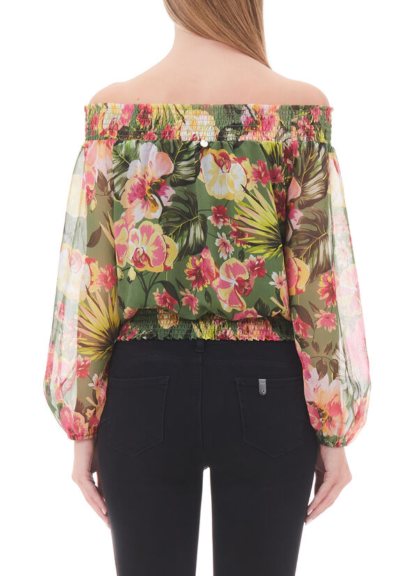 Top con scollo bardot