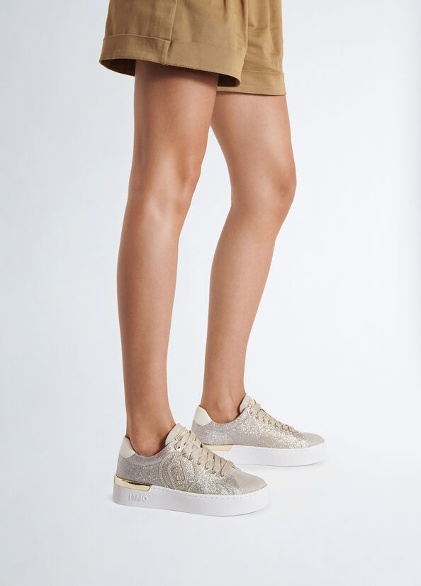 Sneakers con glitter all over