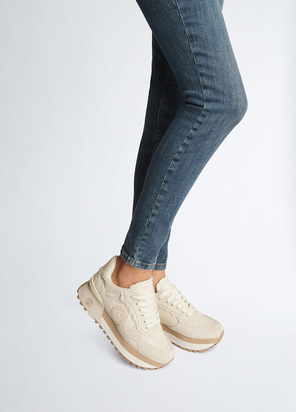 Sneakers platform in suede
