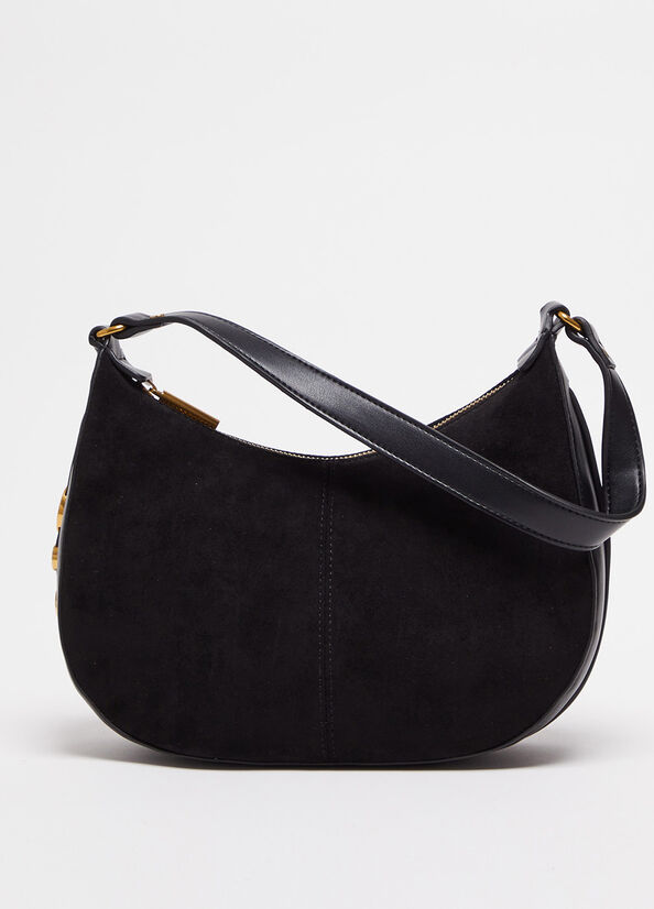 Borsa a mano effetto suede