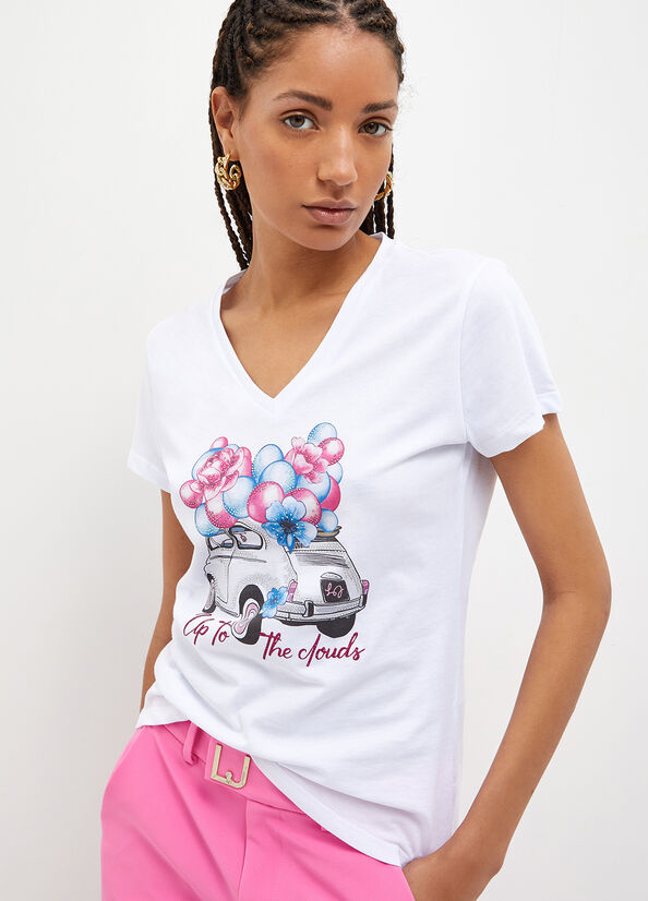 T-shirt con stampa Baloon&Car