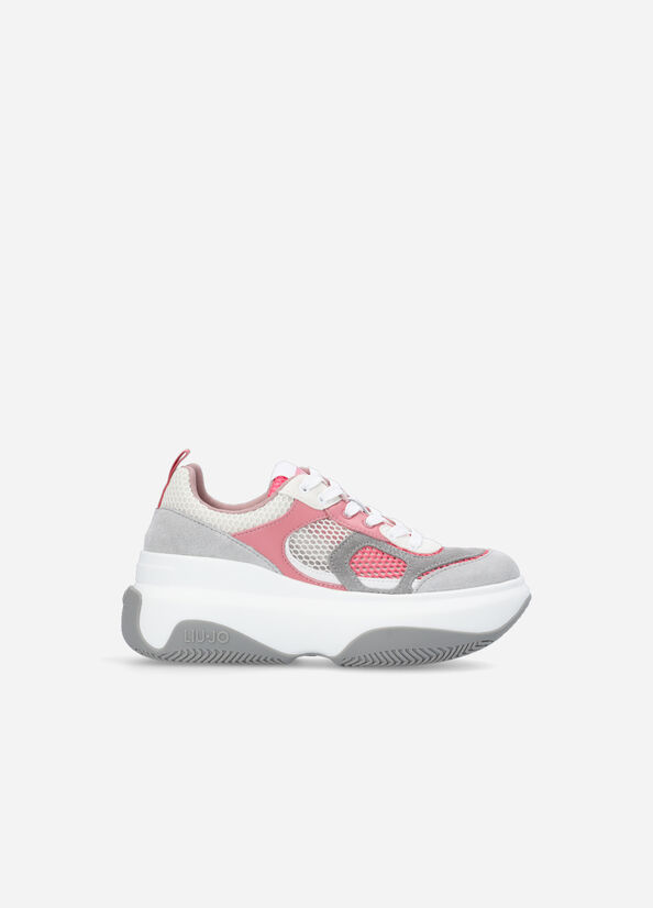 Chunky sneakers in pelle