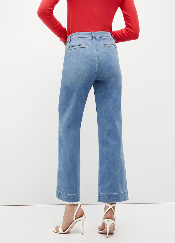 Jeans flare con foulard